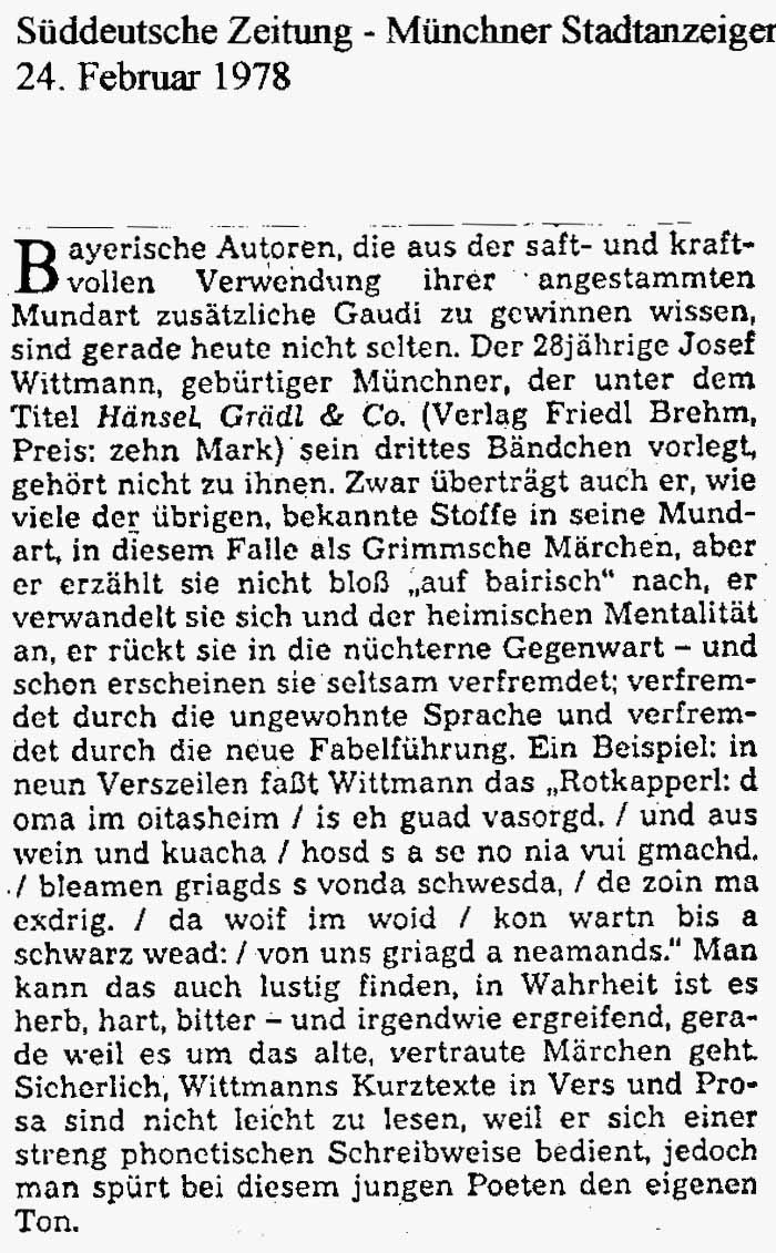 Pressemeldung Süddeutsche Zeitung